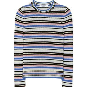 VALENTINO SS17 MULTI STRIPE COTTON SWEATER
